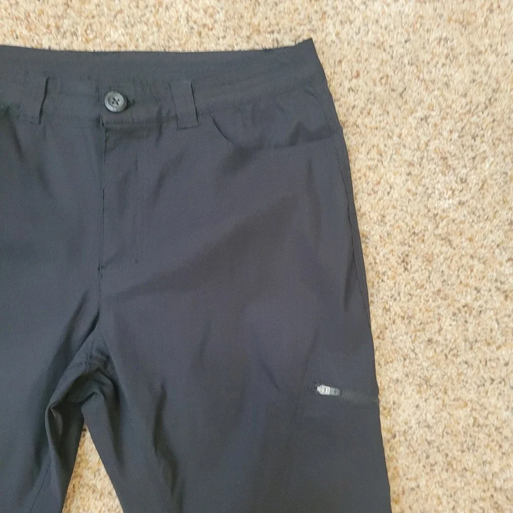 Eddie Bauer Capri Crop Pants Womens 10 Black‎ Hiking Nylon Tech